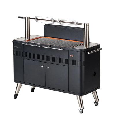 Everdure By Heston Blumenthal HUB 54-Inch Charcoal Grill With Rotisserie & Electronic Ignition - HBCE2BUS