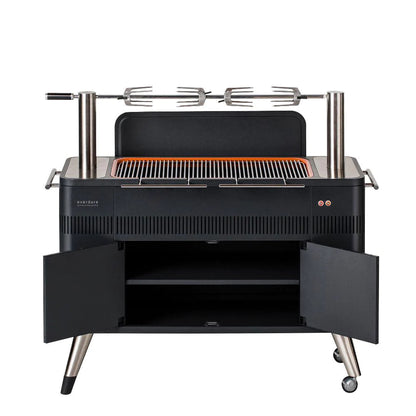 Everdure By Heston Blumenthal HUB 54-Inch Charcoal Grill With Rotisserie & Electronic Ignition - HBCE2BUS