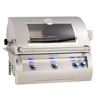 Fire Magic 30" 3-Burner Echelon Diamond Built-In Gas Grill w/ Rotisserie & Analog Thermometer (E660i)