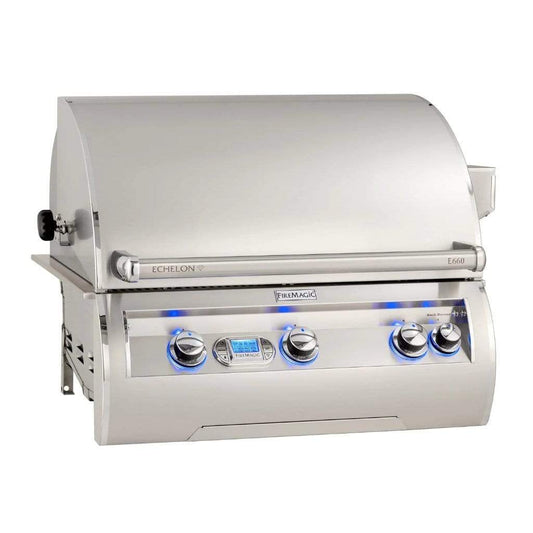 Fire Magic 30" 3-Burner Echelon Diamond Built-In Gas Grill w/ Rotisserie & Digital Thermometer (E660i)