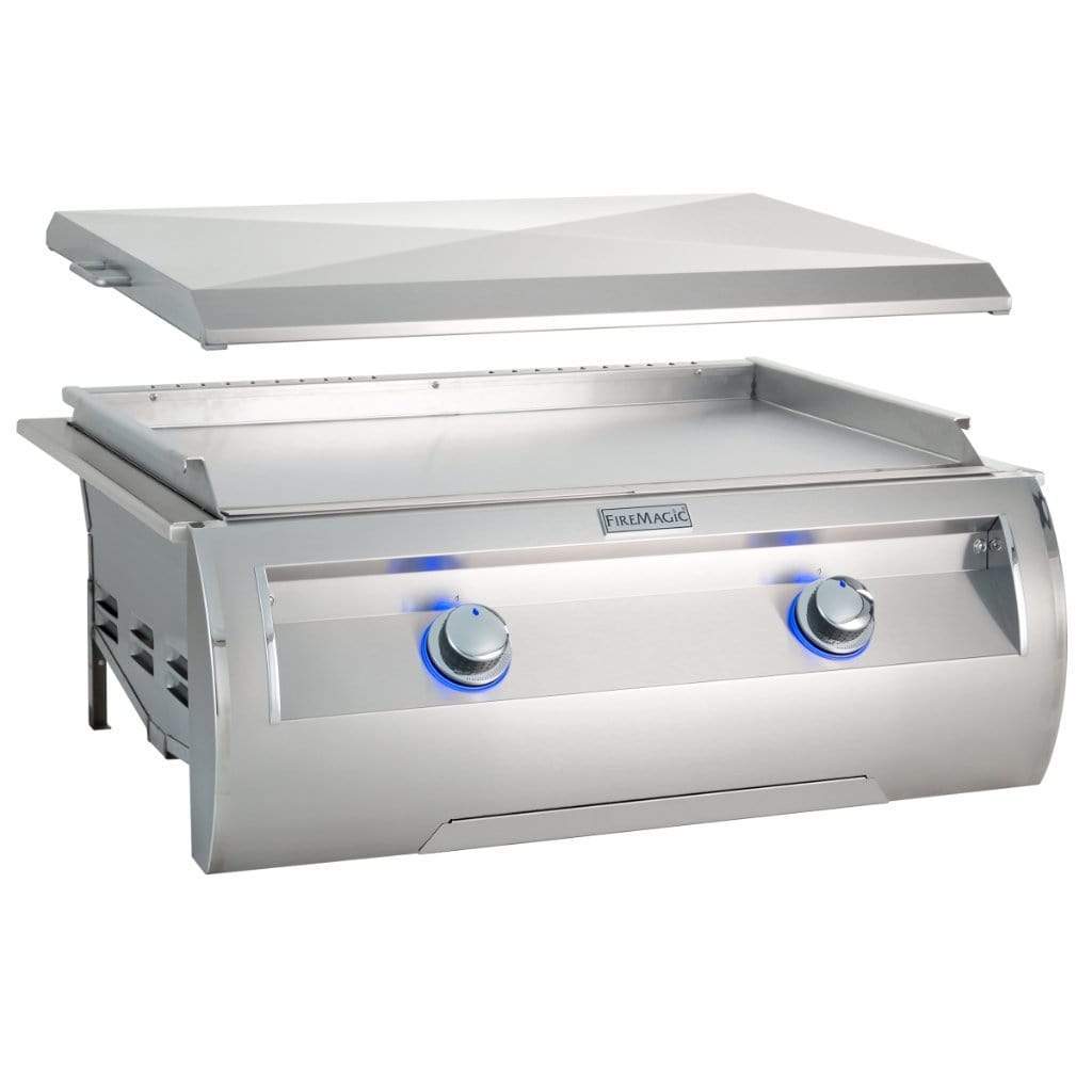 Fire Magic 30" 2-Burner Echelon Diamond Built-In Gas Griddle w/ Stainless Steel Cover (E660i)