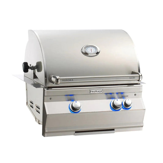 Fire Magic Aurora A430i 24" Propane Gas Built-In Grill w/ 1 Sear Burner and Analog Thermometer - A430I-7LAP