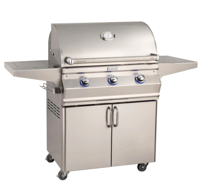 Fire Magic Aurora A540S 30-Inch Propane Gas Grill With One Infrared Burner, Side Burner, And Analog Thermometer - A540S-7LAP-62 - Fire Magic Grills