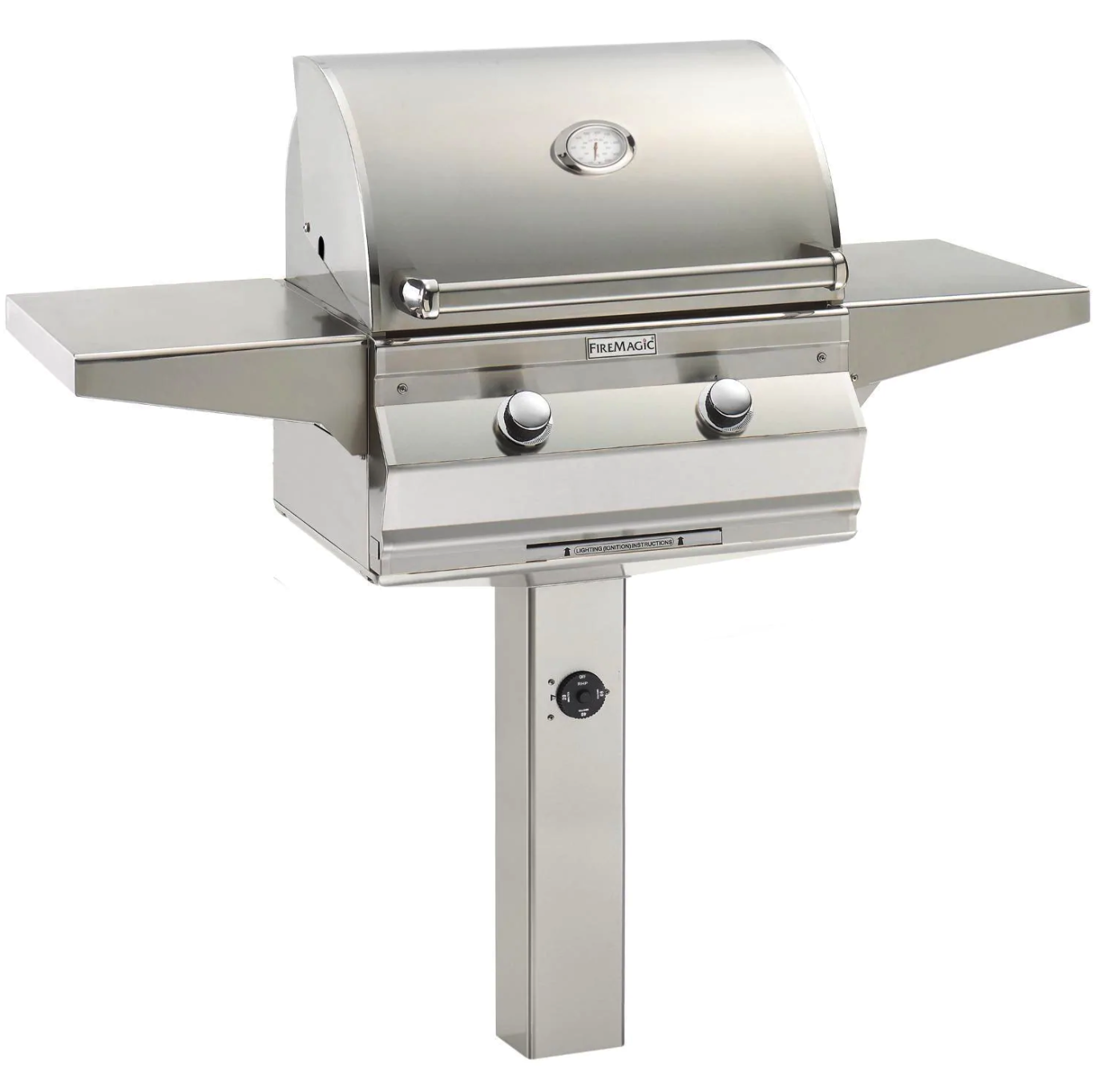 Fire Magic Choice C430S 24-Inch Propane Gas Grill With Analog Thermometer On In-Ground Post - C430S-RT1P-G6 - Fire Magic Grills