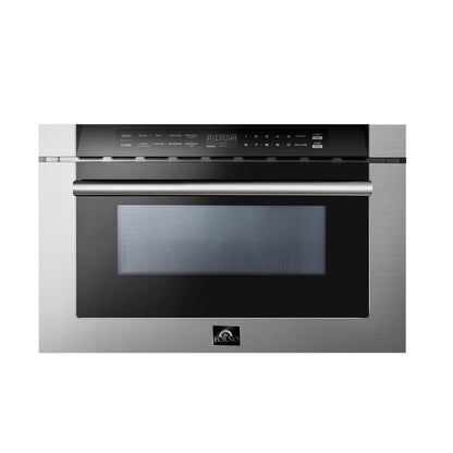 Forno Appliance Package - 48 Inch Dual Fuel Range, Range Hood, Built-In Refrigerator, Microwave Drawer, Dishwasher, Wine Cooler, 33SB-FFSGS6156-48