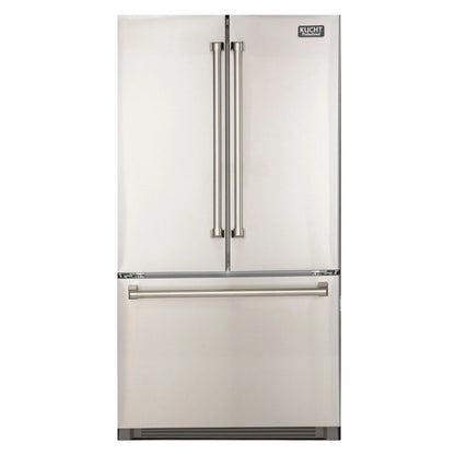 Kucht 36 in. 26.1 cu. ft. Standard Depth French Door Refrigerator with Interior Ice Maker in Stainless Steel K748FDS