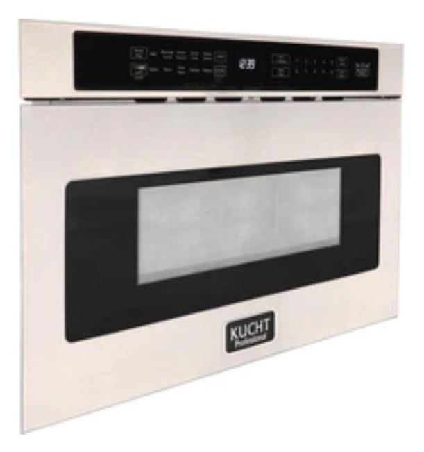 Kucht Appliance Package - 48 inch Gas Range in Stainless Steel, Microwave Drawer, Refrigerator, KMD-KFX480-24S