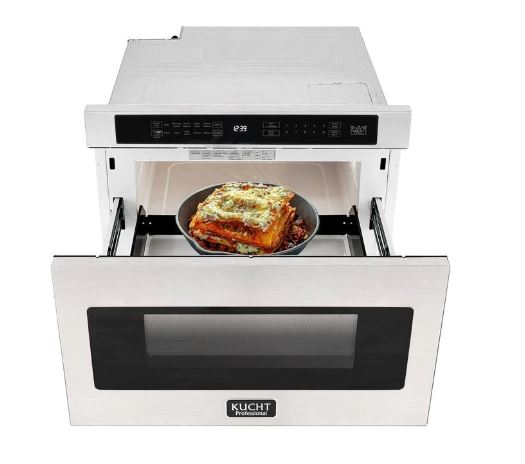 Kucht Appliance Package - 48 inch Natural Gas Range in Stainless Steel, Microwave Drawer, Refrigerator, Dishwasher, KMD-24S-KFX480