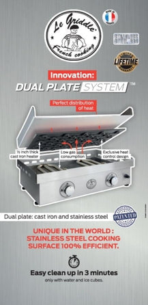 Le Griddle 30" 2 Burner Stainless Gas Griddle - GFE75