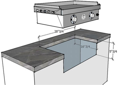 Le Griddle 30" 2 Burner Stainless Gas Griddle - GFE75