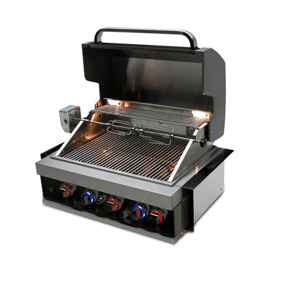 Mont Alpi 32" Black Stainless Steel Built in Grill - MABi400-BSS