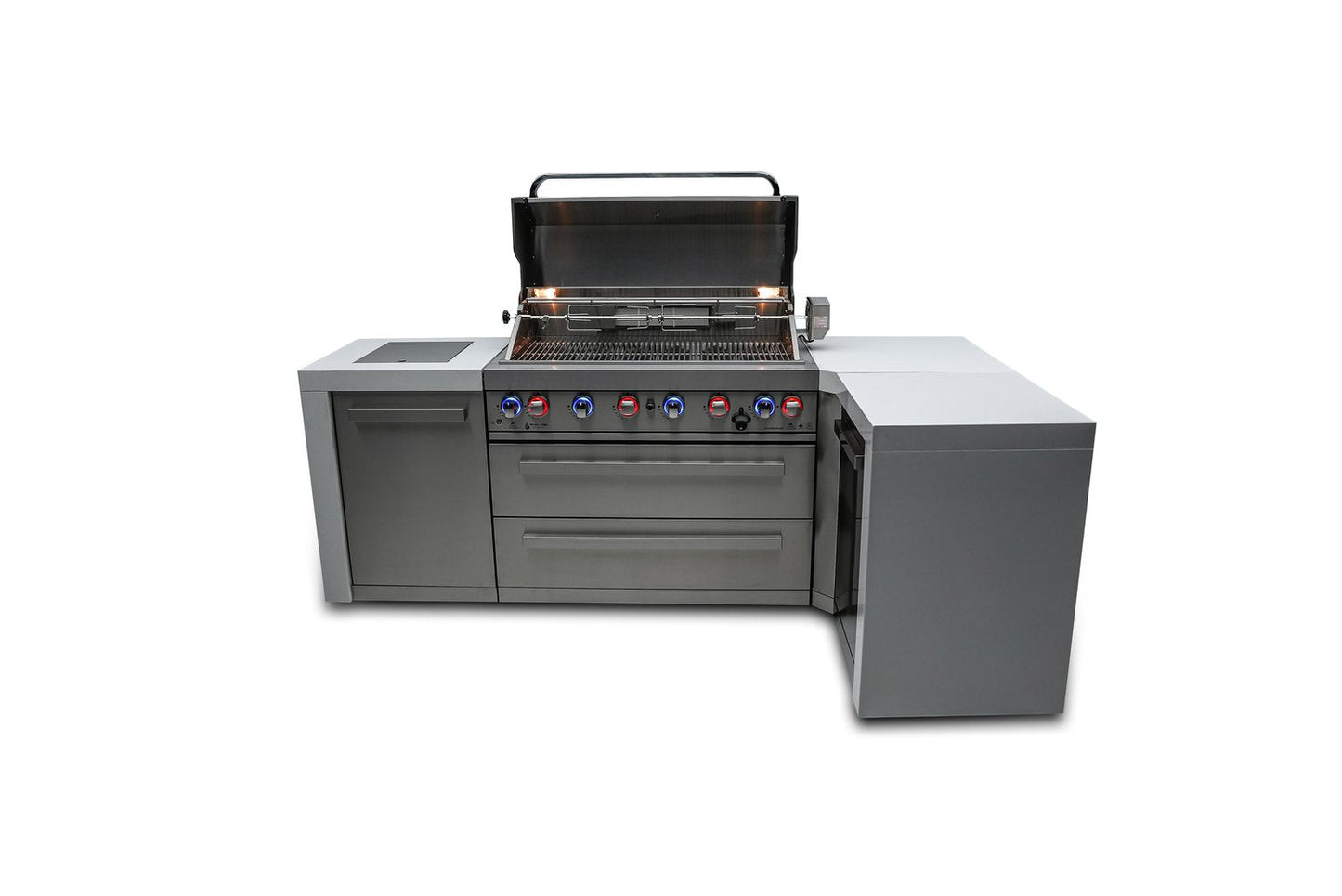 MONT ALPI 6-BURNER DELUXE ISLAND WITH A 90-DEGREE CORNER - MAi805-D90