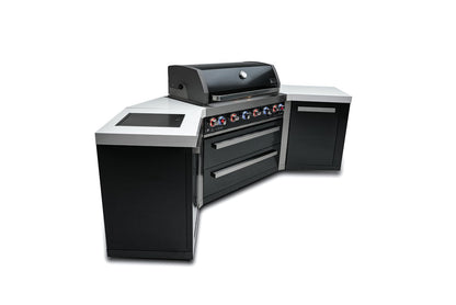 Mont Alpi 805 Black Stainless Steel Island With 45-Degree Corners - MAi805-BSS45