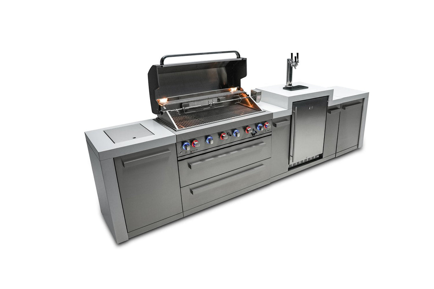 Mont Alpi 805 Deluxe BBQ Grill Island with Kegerator - MAi805-DKEG