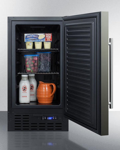 Summit 18" Wide Built-In All-Refrigerator - FF1843BKS