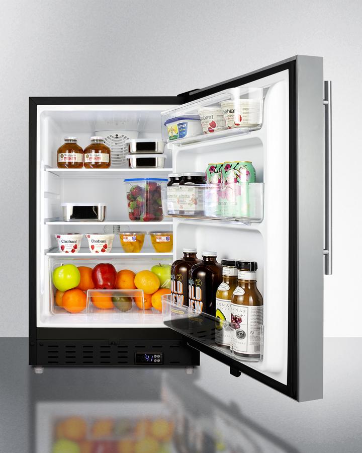 Summit 20" Wide Built-In All-Refrigerator ADA Compliant - ALR47BCSSHV