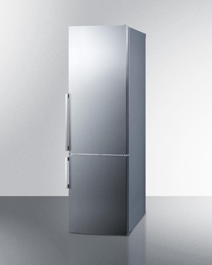 Summit 24" Wide Bottom Freezer Refrigerator in Stainless Steel with Digital Controls - FFBF246SS