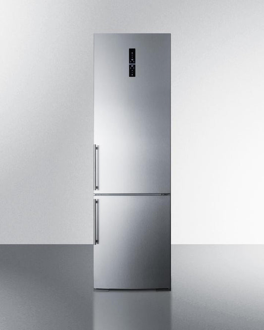 Summit 24" Wide Bottom Freezer Refrigerator With Icemaker - FFBF181ESIM