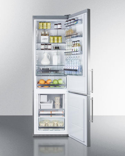 Summit 24" Wide Bottom Freezer Refrigerator With Icemaker - FFBF181ESIM