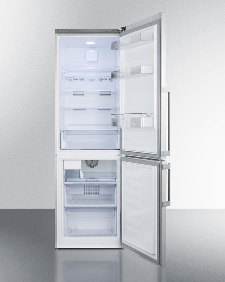 Summit 24" Wide Bottom Freezer Refrigerator With Icemaker - FFBF247SSIM