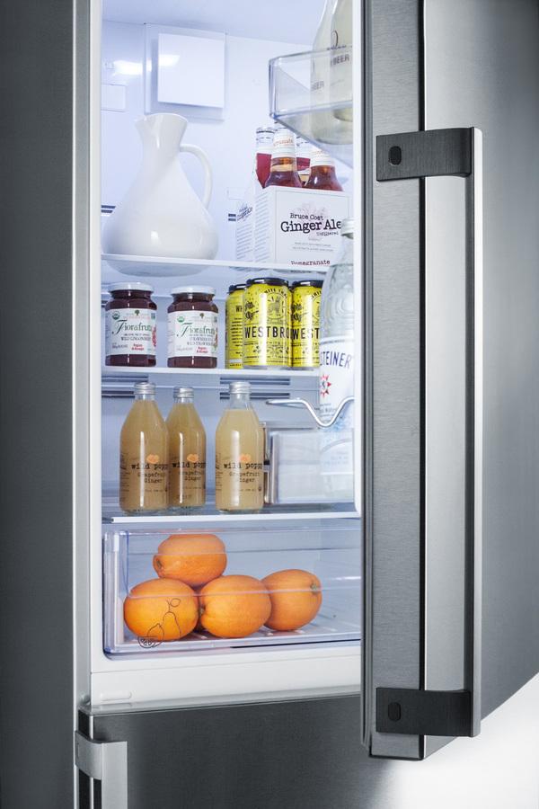 Summit 24" Wide Bottom Freezer Refrigerator With Icemaker - FFBF247SSIM