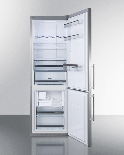 Summit 24" Wide Bottom Freezer Refrigerator With Icemaker - FFBF249SSIM