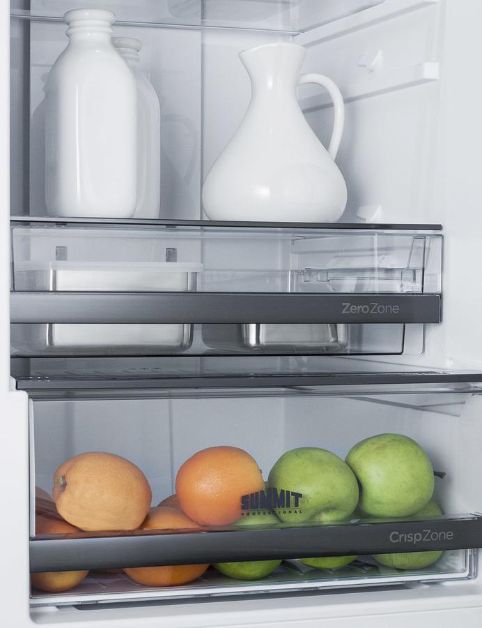 Summit 24" Wide Bottom Freezer Refrigerator With Icemaker - FFBF249SSIM