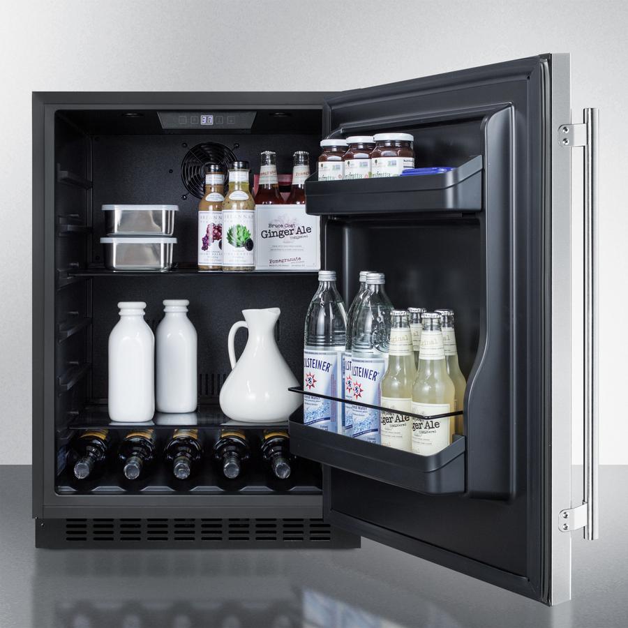 Summit 24" Wide Built-In All-Refrigerator ADA Compliant - AL54CSS