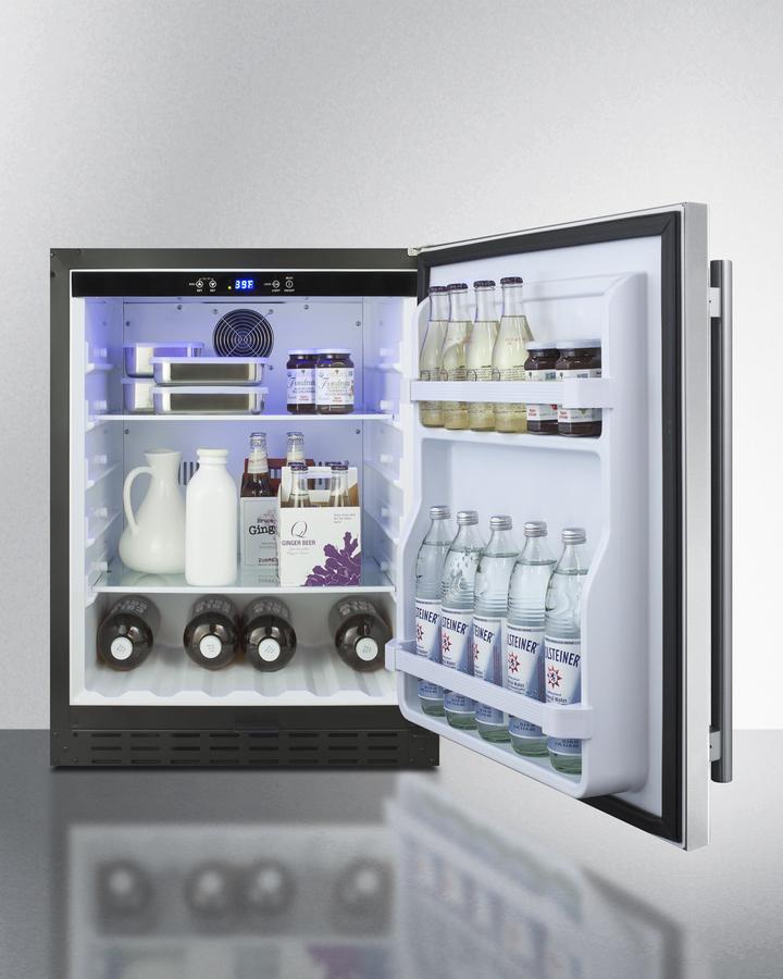 Summit 24" Wide Built-In All-Refrigerator ADA Compliant - AL55CSS