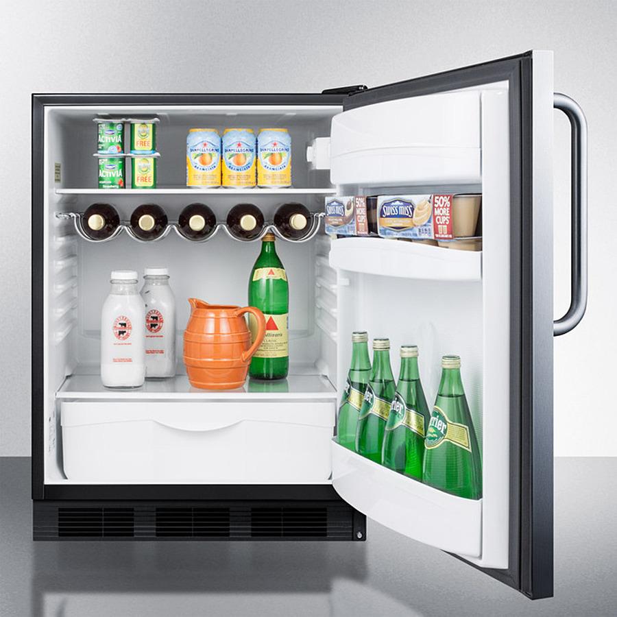 Summit 24" Wide Built-In All-Refrigerator - FF63BKCSS