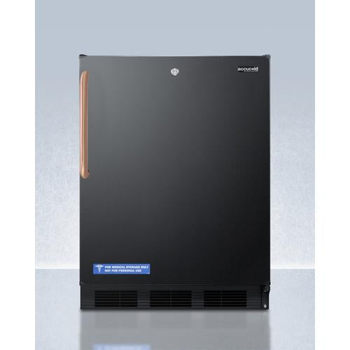 Summit 24" Wide Built-In All-Refrigerator with Antimicrobial Pure Copper Handle ADA Compliant - FF7LBLKBITBCADA