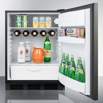 Summit 24" Wide Built-In All-Refrigerator With Horizontal Handle ADA Compliant - FF63BKBIKSHHADA