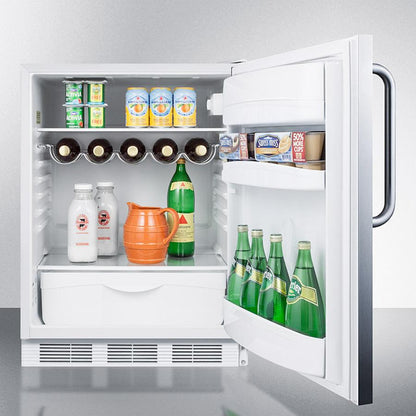 Summit 24" Wide Built-In All-Refrigerator With Towel Bar Handle ADA Compliant - FF61WBISSTBADA