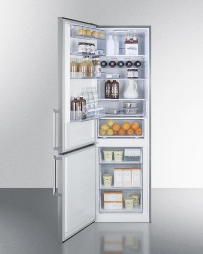 Summit 24" Wide Built-In Bottom Freezer Refrigerator - FFBF192SSBILHD