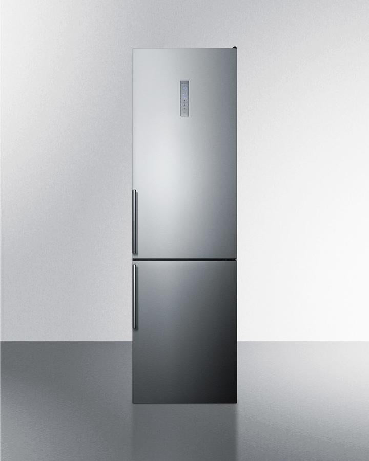 Summit 24" Wide Built-In Bottom Freezer Refrigerator With Icemaker - FFBF192SSBIIM