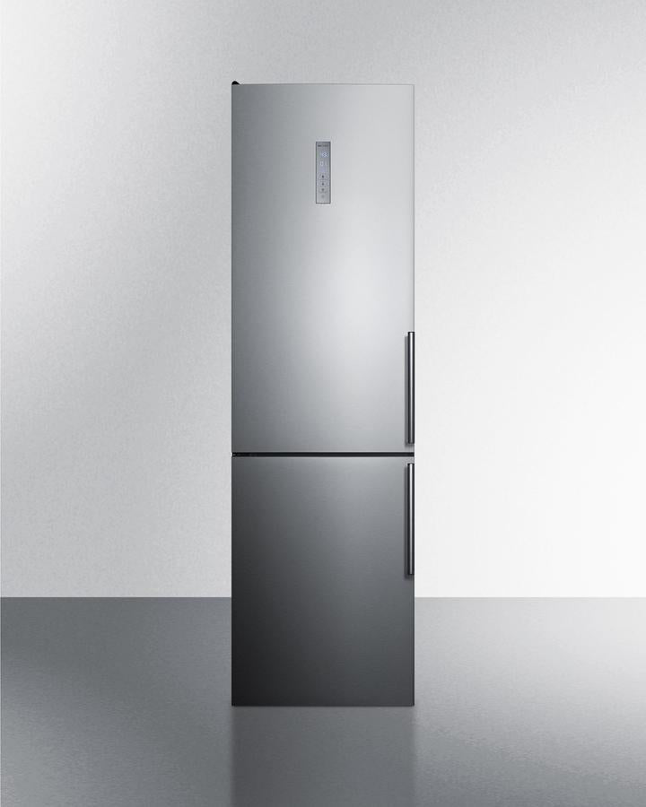 Summit 24" Wide Built-In Bottom Freezer Refrigerator With Icemaker - FFBF192SSBIIMLHD