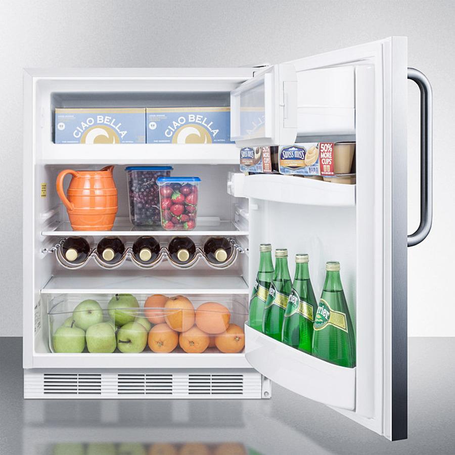 Summit 24" Wide Built-In Refrigerator-Freezer ADA Compliant - CT661WBISSTBADA