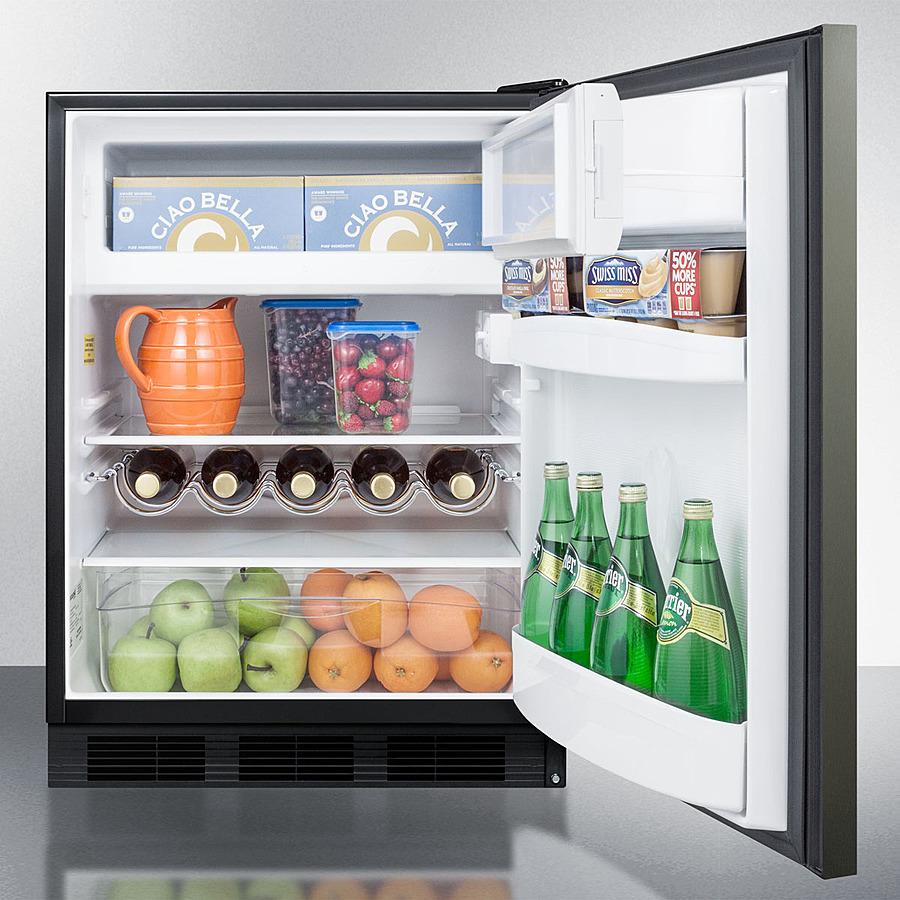 Summit 24" Wide Built-In Refrigerator-Freezer - CT663BKBIKSHH