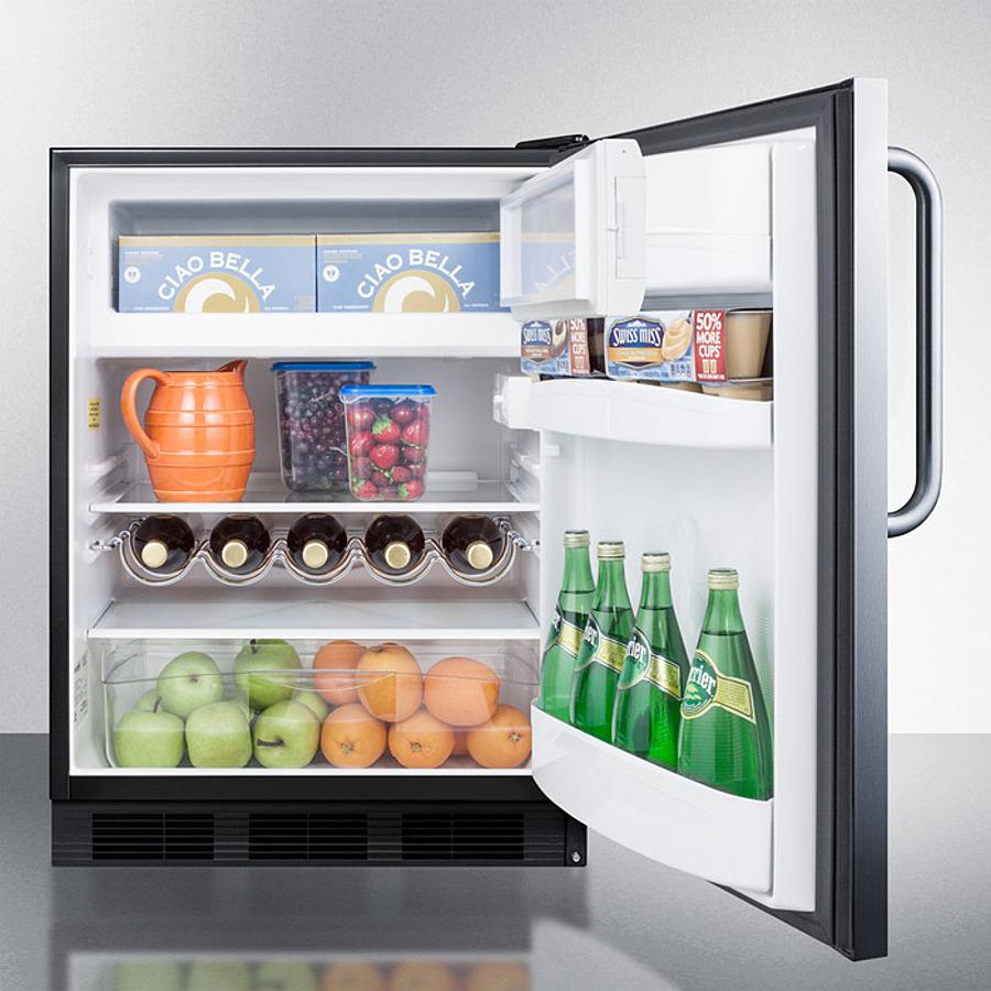 Summit 24" Wide Built-In Refrigerator-Freezer - CT663BKCSS