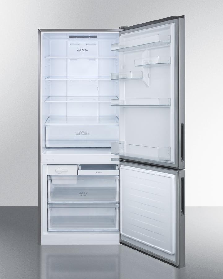 Summit 28" Wide Built-In Bottom Freezer Refrigerator - FFBF279SSBI