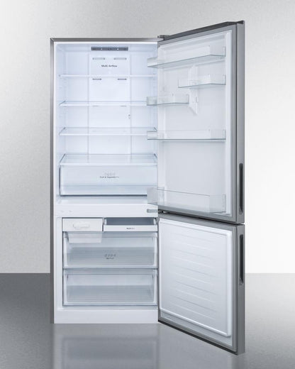 Summit 28" Wide Built-In Bottom Freezer Refrigerator - FFBF279SSBI