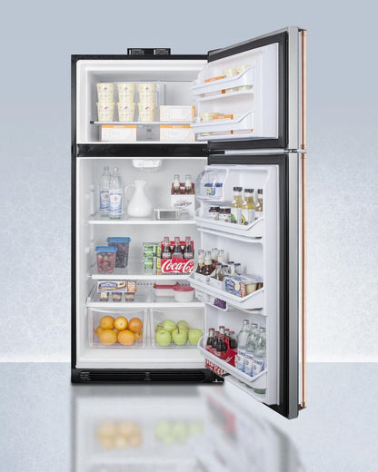 Summit 30" Wide Break Room Refrigerator-Freezer with Antimicrobial Pure Copper Handles - BKRF18PLCP