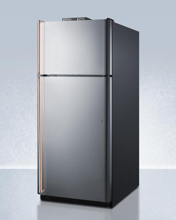 Summit 30" Wide Break Room Refrigerator-Freezer with Antimicrobial Pure Copper Handles - BKRF18PLCP