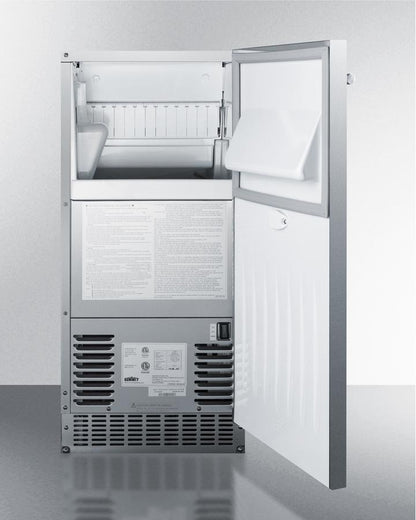 Summit 62 lb. Clear Outdoor/Indoor Icemaker - BIM68OSGDR