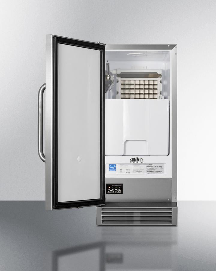 Summit Built-In Outdoor 50 lb. Clear Icemaker - BIM47OS