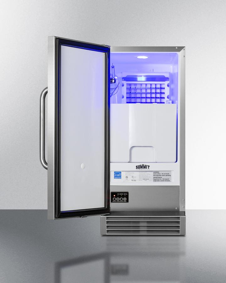 Summit Built-In Outdoor 50 lb. Clear Icemaker - BIM47OS