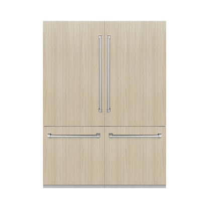 ZLINE 60" 32.2 cu. Ft. Panel Ready Built-In 4-Door French Door Refrigerator with Internal Water and Ice Dispenser - RBIV-60