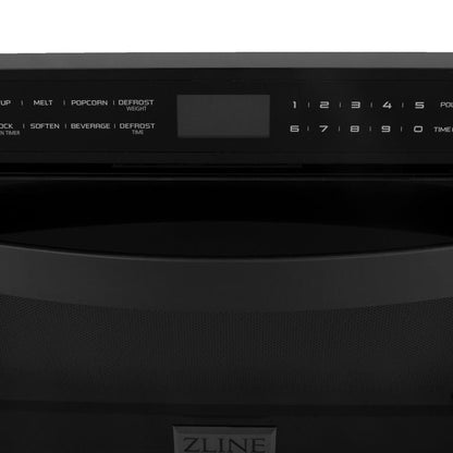 ZLINE Appliance Package - 48 in. Dual Fuel Range, Range Hood, Microwave Drawer, Refrigerator in Black Stainless - 4KPR-RABRH48-MW