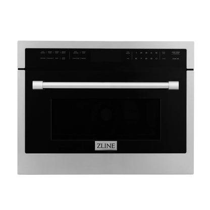 ZLINE Appliance Package -  60" Kitchen Package with Stainless Steel Dual Fuel Range, Convertible Vent Range Hood and 24" Microwave Oven - 3KP-RARHMWO-60